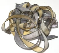 Image 9 of 1PC. GHOST TOWN 42" hand dyed wrist wrap bracelet silk ribbon//Yoga wrist wrap bracelet ribbon