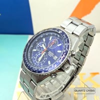 Image 4 of 2010 Seiko Flightmaster SND255 Blue Pilot's Quartz Chronograph (7t92-0CF0)