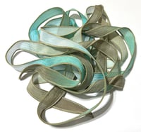 Image 3 of 1PC. SEA TURTLE 42" hand dyed wrist wrap bracelet silk ribbon//Yoga wrist wrap bracelet ribbon
