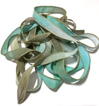 Image 8 of 1PC. SEA TURTLE 42" hand dyed wrist wrap bracelet silk ribbon//Yoga wrist wrap bracelet ribbon