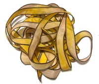 Image 2 of 1PC. HONEY POT 42" hand dyed wrist wrap bracelet silk ribbon//Yoga wrist wrap bracelet ribbon