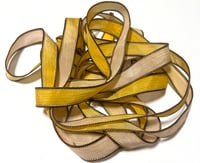 Image 3 of 1PC. HONEY POT 42" hand dyed wrist wrap bracelet silk ribbon//Yoga wrist wrap bracelet ribbon