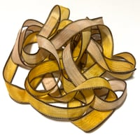 Image 5 of 1PC. HONEY POT 42" hand dyed wrist wrap bracelet silk ribbon//Yoga wrist wrap bracelet ribbon