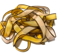 Image 6 of 1PC. HONEY POT 42" hand dyed wrist wrap bracelet silk ribbon//Yoga wrist wrap bracelet ribbon