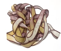 Image 5 of 1PC. ANTIQUED 42" hand dyed wrist wrap bracelet silk ribbon//Yoga wrist wrap bracelet ribbon