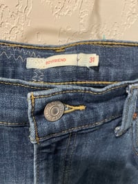 Image 5 of Upcycled Handmade Hippie Style Boyfriend Jeans Flairs Fringe