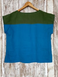 Image 3 of Splice-T Top. Blue  sz14