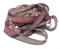 Image 3 of 1PC. ROSEY TAUPE 42" hand dyed wrist wrap bracelet silk ribbon//Yoga wrist wrap bracelet ribbon