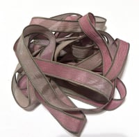 Image 8 of 1PC. ROSEY TAUPE 42" hand dyed wrist wrap bracelet silk ribbon//Yoga wrist wrap bracelet ribbon