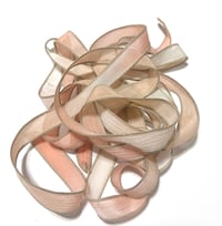 Image 4 of 1PC. SANIBEL SHELLS 42" hand dyed wrist wrap bracelet silk ribbon//Yoga wrist wrap bracelet ribbon