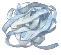 Image 3 of 1PC. WEDGEWOOD OMBRE 42" hand dyed wrist wrap bracelet silk ribbon//Yoga wrist wrap bracelet ribbon