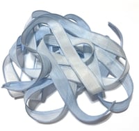 Image 6 of 1PC. WEDGEWOOD OMBRE 42" hand dyed wrist wrap bracelet silk ribbon//Yoga wrist wrap bracelet ribbon