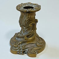 Image 6 of Paire de bougeoirs de toilette ancien en bronze doré - XIXe - style Louis XV
