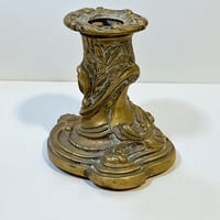 Image 7 of Paire de bougeoirs de toilette ancien en bronze doré - XIXe - style Louis XV