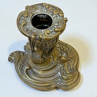 Image 9 of Paire de bougeoirs de toilette ancien en bronze doré - XIXe - style Louis XV
