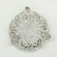 Image 11 of Saladier en verre cristallin tripode ancien Art Déco - Cristallerie Libochovice, Tchécoslovaquie 