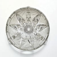 Image 5 of Saladier en verre cristallin tripode ancien Art Déco - Cristallerie Libochovice, Tchécoslovaquie 