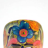 Image 8 of Grand masque mexicain vintage en terre cuite peint à la main – Années 70 - 80