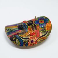 Image 3 of Grand masque mexicain vintage en terre cuite peint à la main – Années 70 - 80