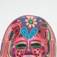 Image 8 of Masque mexicain vintage en terre cuite peint à la main – Années 70 - 80