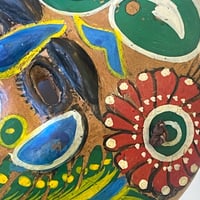 Image 6 of Petit masque mexicain vintage en terre cuite peint à la main – Années 70 - 80