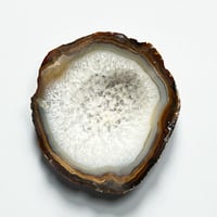 Image 1 of Vide-poche en tranche d'agate cristal vintage 1960 cendrier 