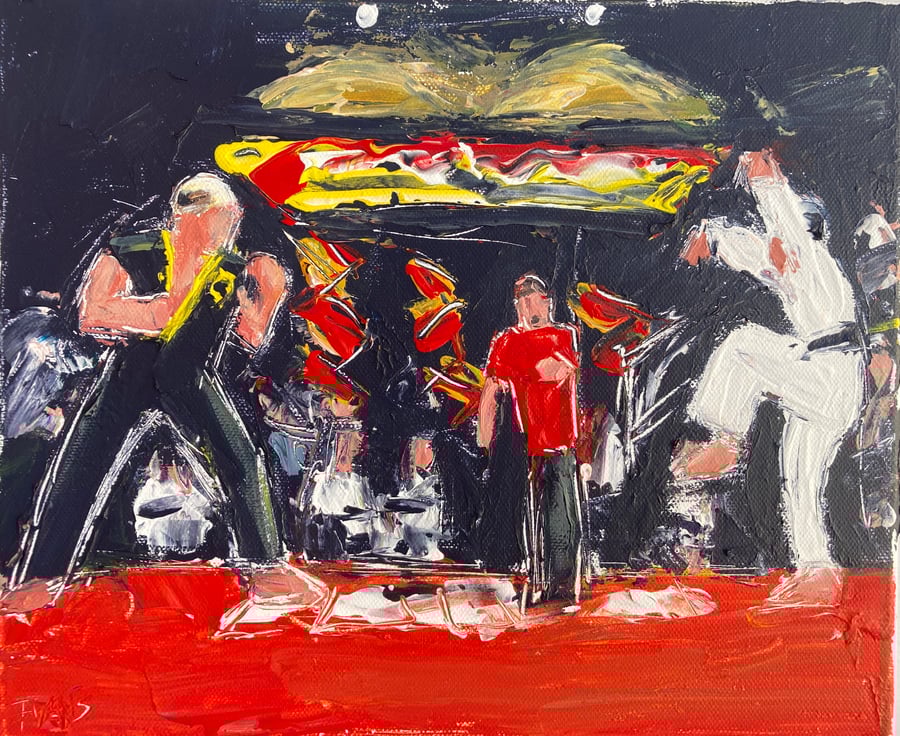 Image of Karate kid 10” x 12” (original on canvas)