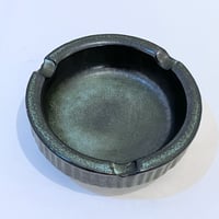 Image 7 of Cendrier vintage en céramique grès vert noir 1950 - 1960 West Germany 