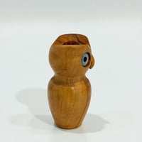 Image 5 of Hibou ou chouette porte piques à cocktail en bois d'olivier - brochettes apéro années 60