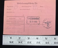 Image 3 of WW2 (Nazi Germany) Circulated Post Office Return Receipt