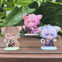 Image 2 of elysia, su, kevin cat ear standees