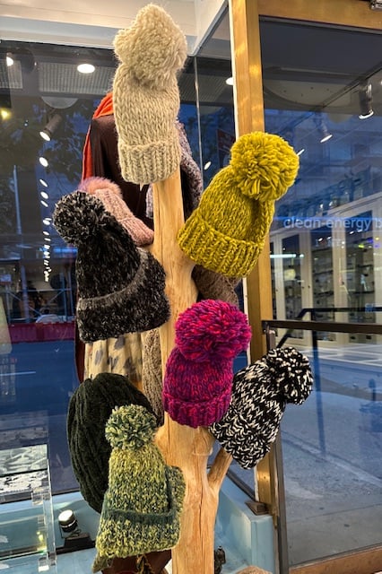 Image of Japanese Hand-knit Pom Pom Hats