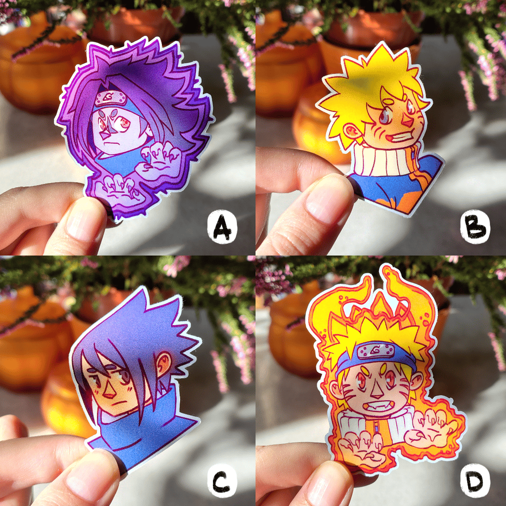 Image of sasunaru kyuubi and cursed stickers