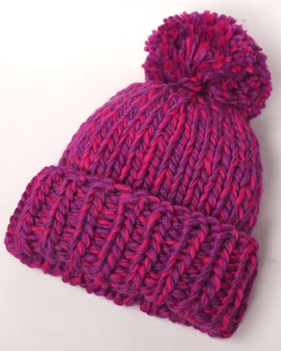 Image of Japanese Hand-knit Pom Pom Hats