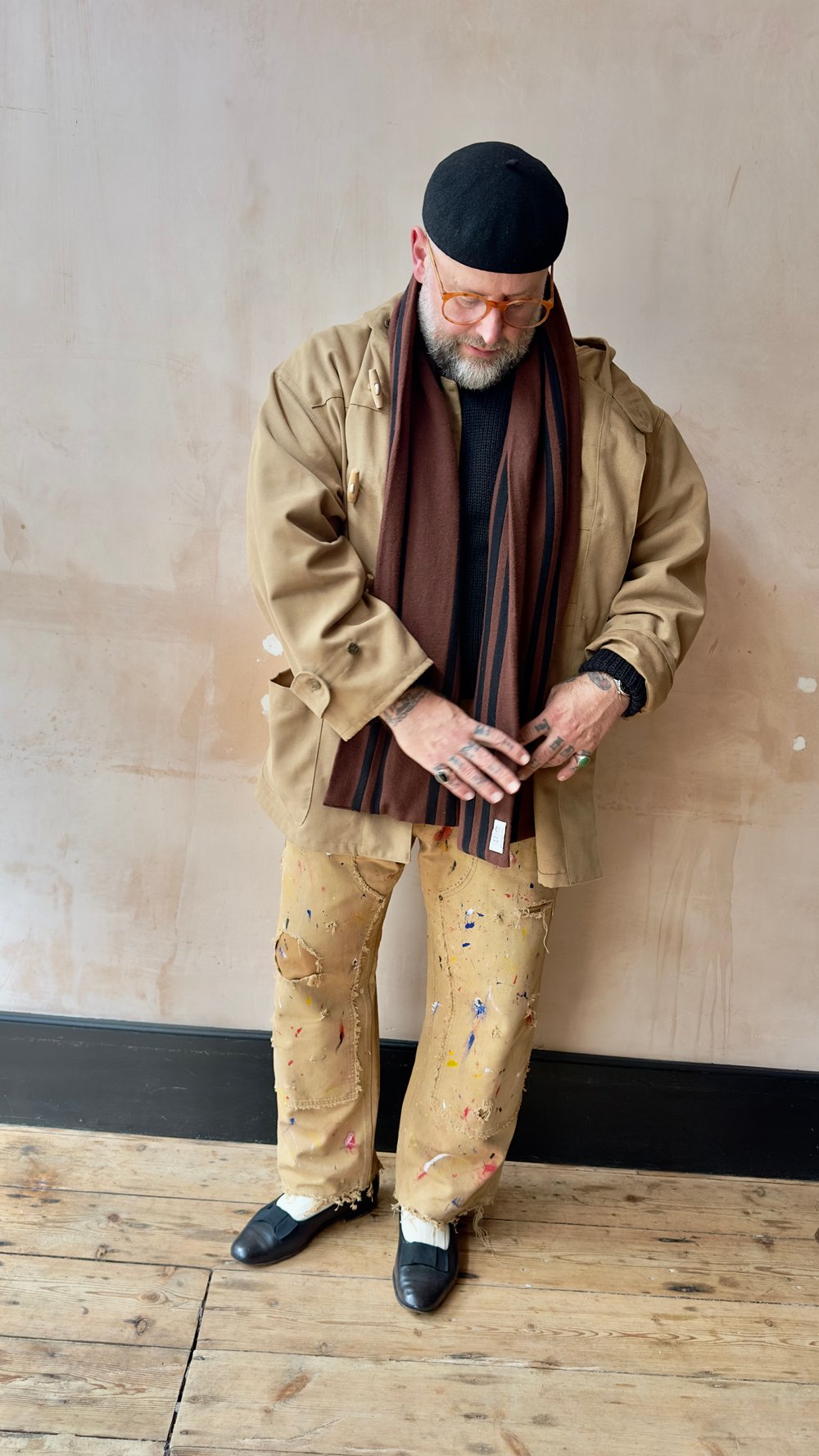 AWMS x YARMOUTH OILSKINS "FLEET" DUFFEL COAT (Tan)