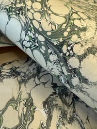 Image 3 of Hand Marbled 'Marble Veins' hand marbled papers // 3 sheets available 