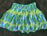 Image 1 of Blue Planet Cotton Crochet Ruffle Skirt