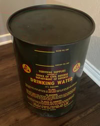 Image 3 of Cold War (USA) 1963 Civil Defense (Fallout Shelter) Drinking Water Survival Barrel