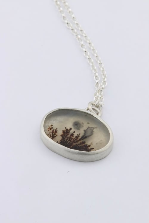 Image of Dendritic agate long length necklace