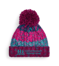 Corkscrew Winter Beanie - Pink/Teal