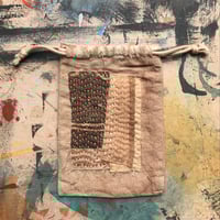 Image 1 of Naturally dyed and stitched drawstring bag