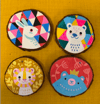 Hand painted wood slice ornaments (lot to choose from!)