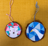 Hand painted wood slice ornaments (lot to choose from!)