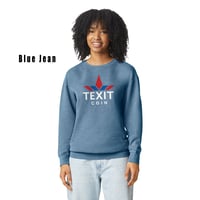 Image 1 of Texit Coin Unisex Lighweight Cotton Crewneck Sweatshirt - 1466CC
