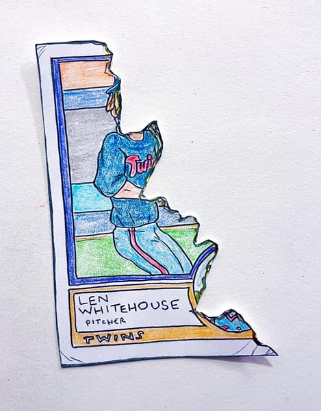 Image of Original pencil artwork—Len Whitehouse, partially demolished