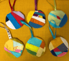 Improv Quilted ornaments (lot to choose from!)