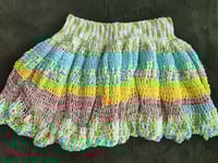 Image 1 of The Daffodils Cotton and Ribbon Crochet Ruffle Skirt 