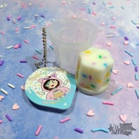 Image 3 of Birthday Bash Silicone Squishy Pudding Cup Charm