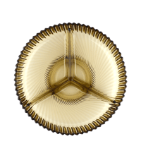 Image 1 of Assiette compartimentée verre fumé