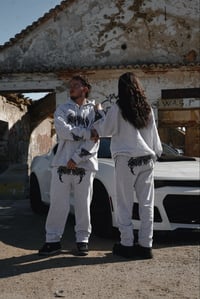 Image 1 of CHAOTIK BLACK OPEN HEM BACK PRINT